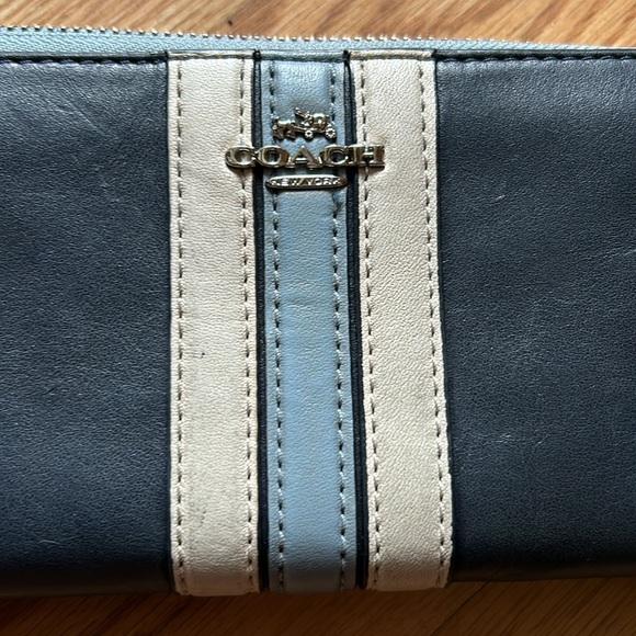 Coach Varsity Striped Zip Around Wallet - Picture 4 of 4